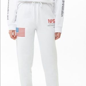 NASA White Sweatpants